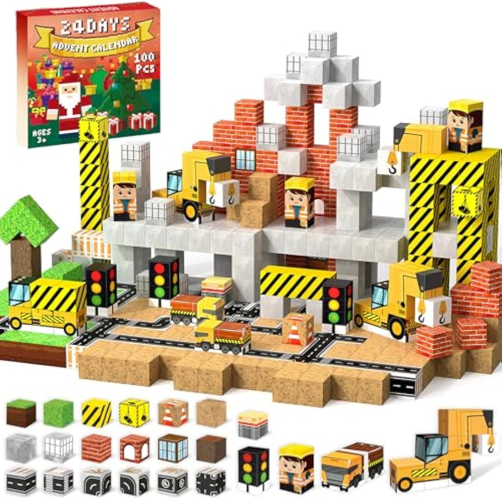 ToyUnited 100PCS Magnetic Building Blocks – STEM Montessori Stacking Cubes