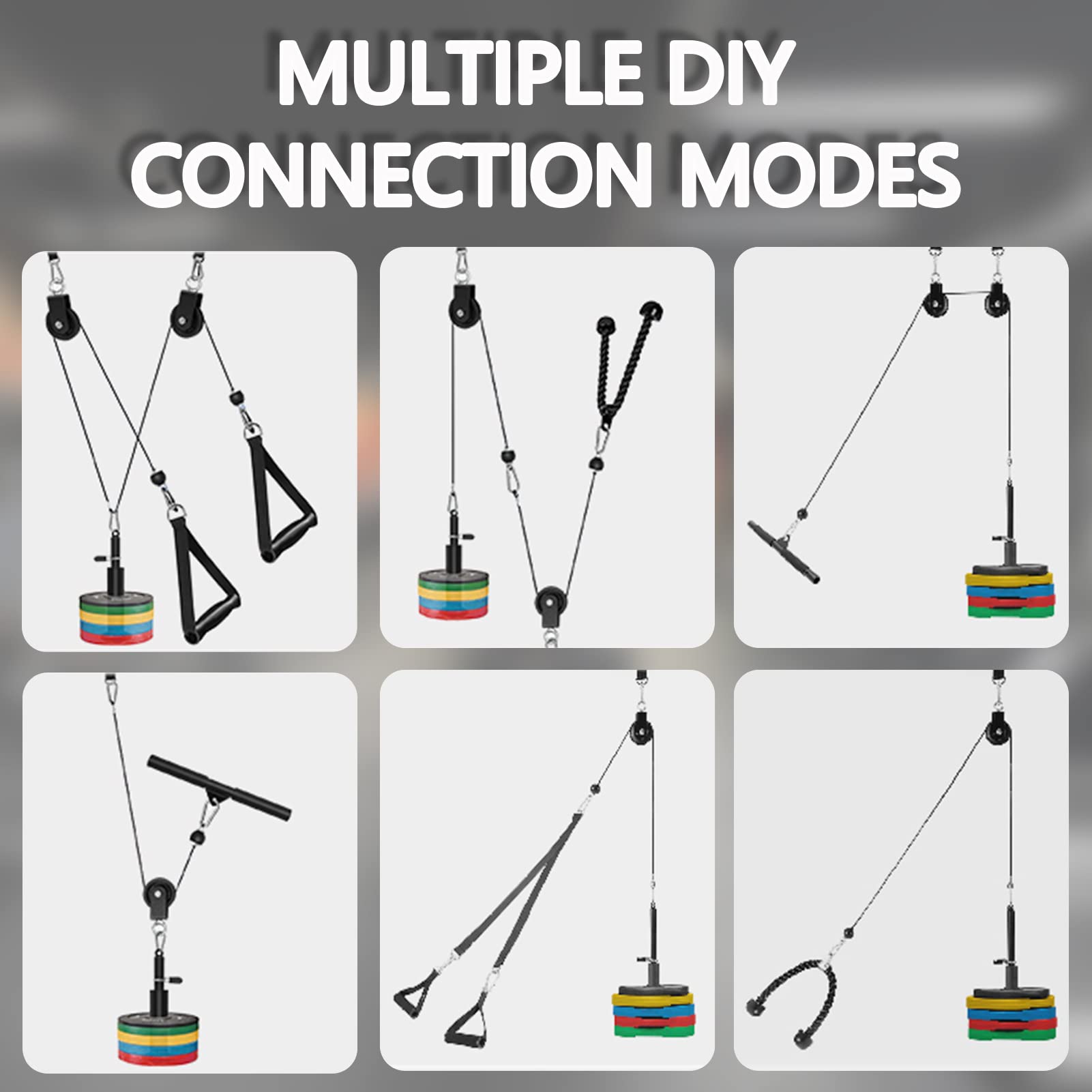 Favuit Cable Pulley System – Home Gym LAT Pull Down Machine Attachment