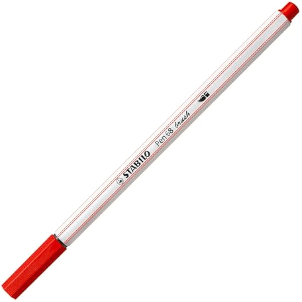 STABILO Pen 68 Brush Fibre-Tip Pens - Assorted Colours - Tin of 25