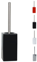 Spirella Quadro Toilet Brush – Black Stoneware Bathroom Set – 45cm