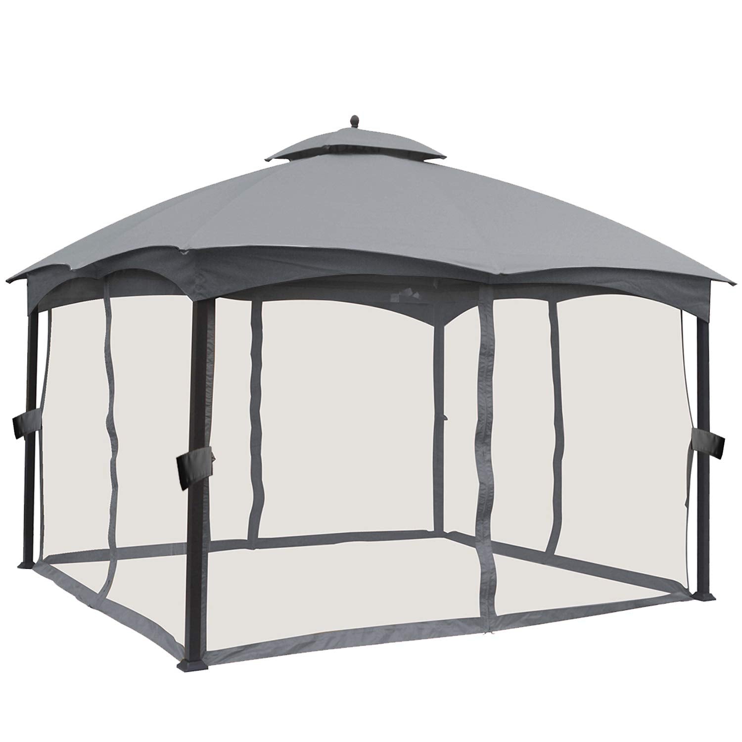 ABCCANOPY 10' x 12' Gazebo Replacement Mosquito Netting Walls - Gray
