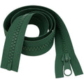 32" 81cm Bottle Green Chunky Zip - Heavy-Duty Open-Ended Separating - image 1