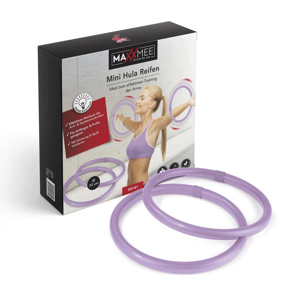 MAXXMEE Mini Hula Hoop für die Arme – 2er Set, 33 cm, 300 g