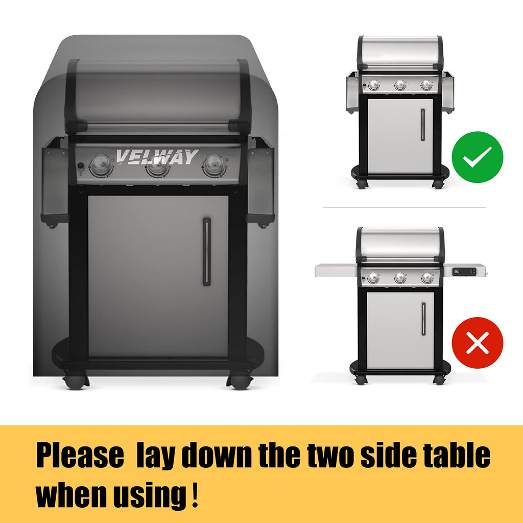 Velway Gas Grill Cover - Waterproof 210D Oxford Heavy Duty BBQ Cover