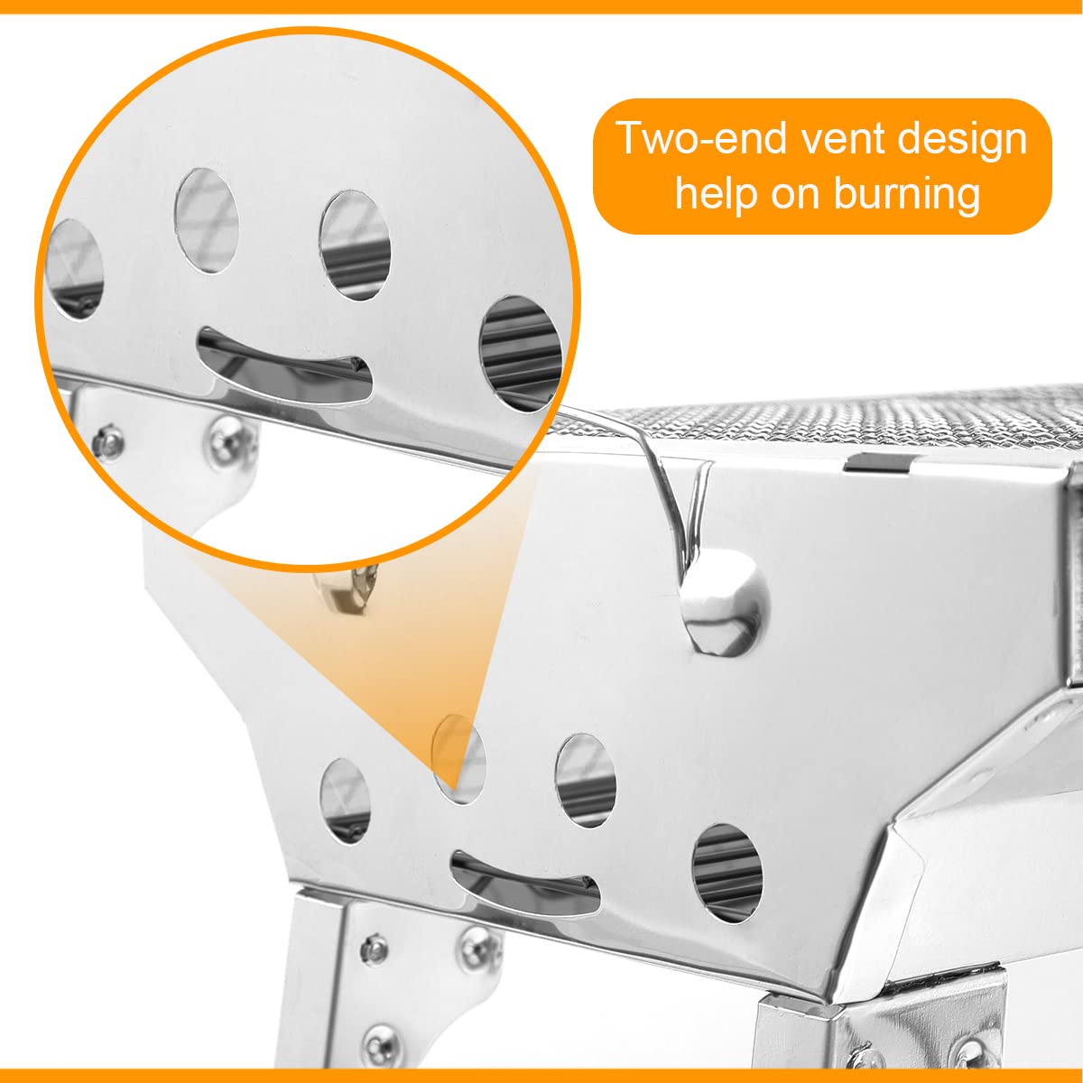 AGM Portable Charcoal BBQ Grill | Foldable Stainless Steel Outdoor Grill