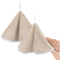 VIVOTE Round Microfibre Hanging Hand Towels – Quick Dry 2-Pack (50x50cm)
