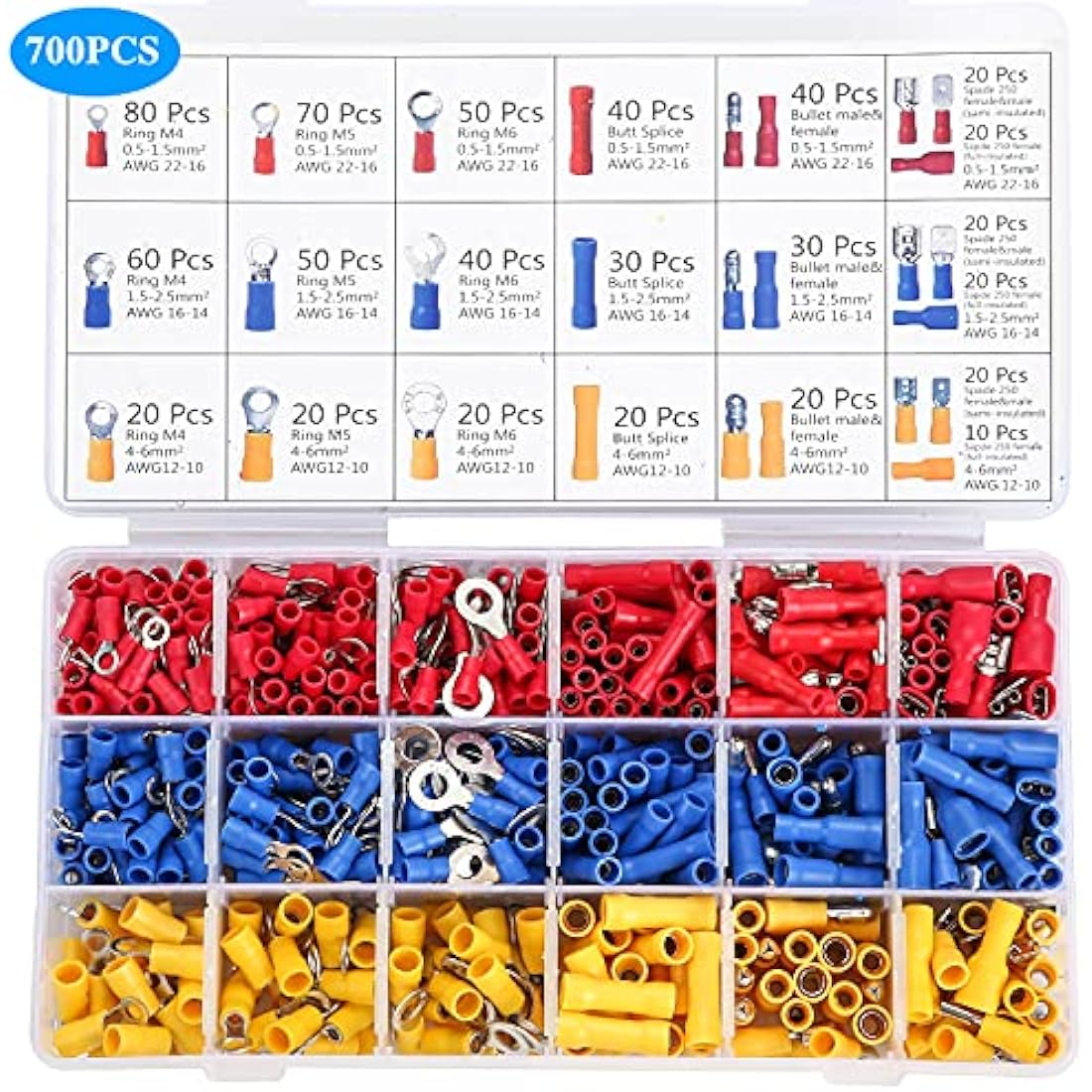 Ratchet Wire Crimping Tool Kit with 700 Connectors