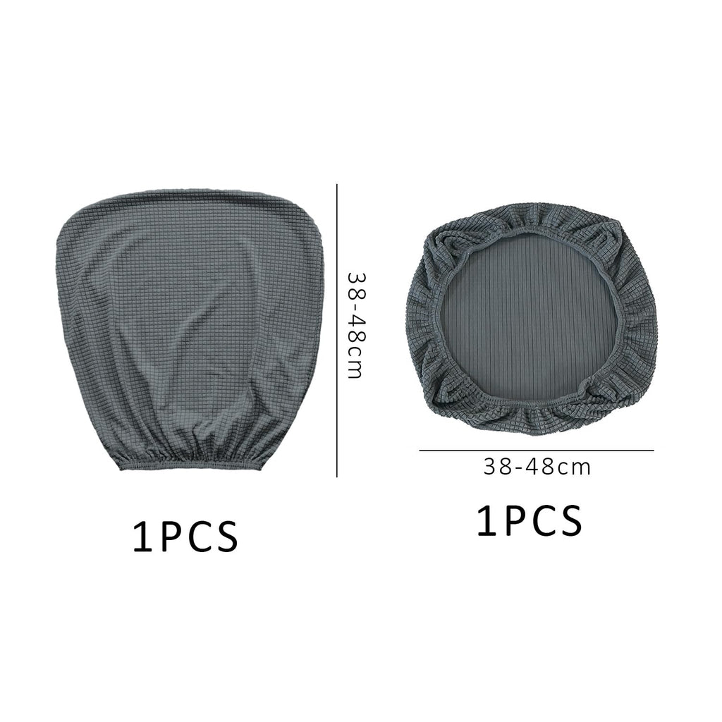 USHXVG 1-Piece Non-Slip Seat Cover, Office Chair Protector Set, Checked Chair Cover, Universal - image 2