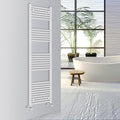 Warmehaus Straight Bathroom Heated Towel Rail Warmer 1800x500mm White - image 1