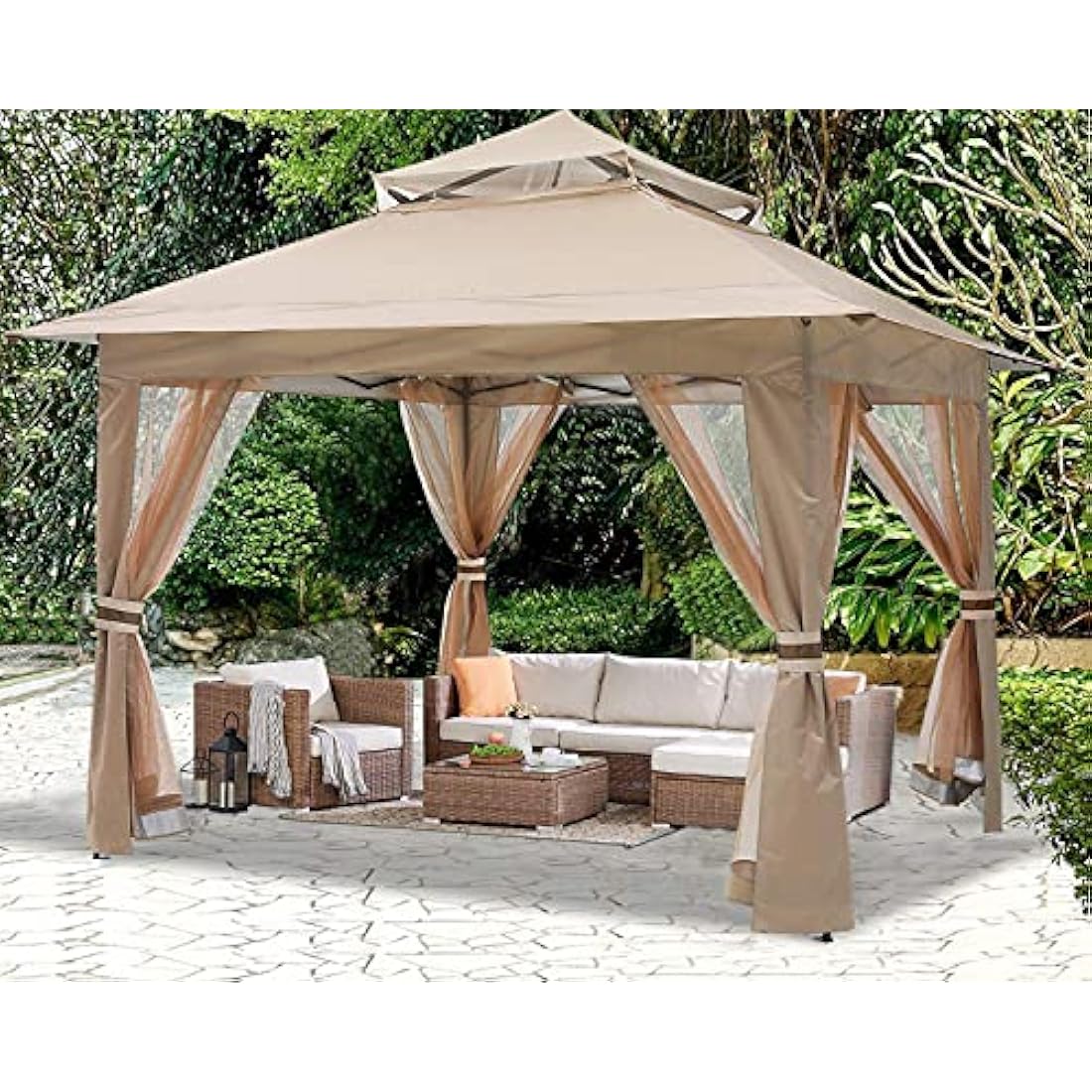 ABCCANOPY Pop Up Gazebo Tent – 3.6x3.6m Outdoor Canopy with Netting