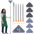 360° Rotatable Microfiber Wall Mop with Long Handle