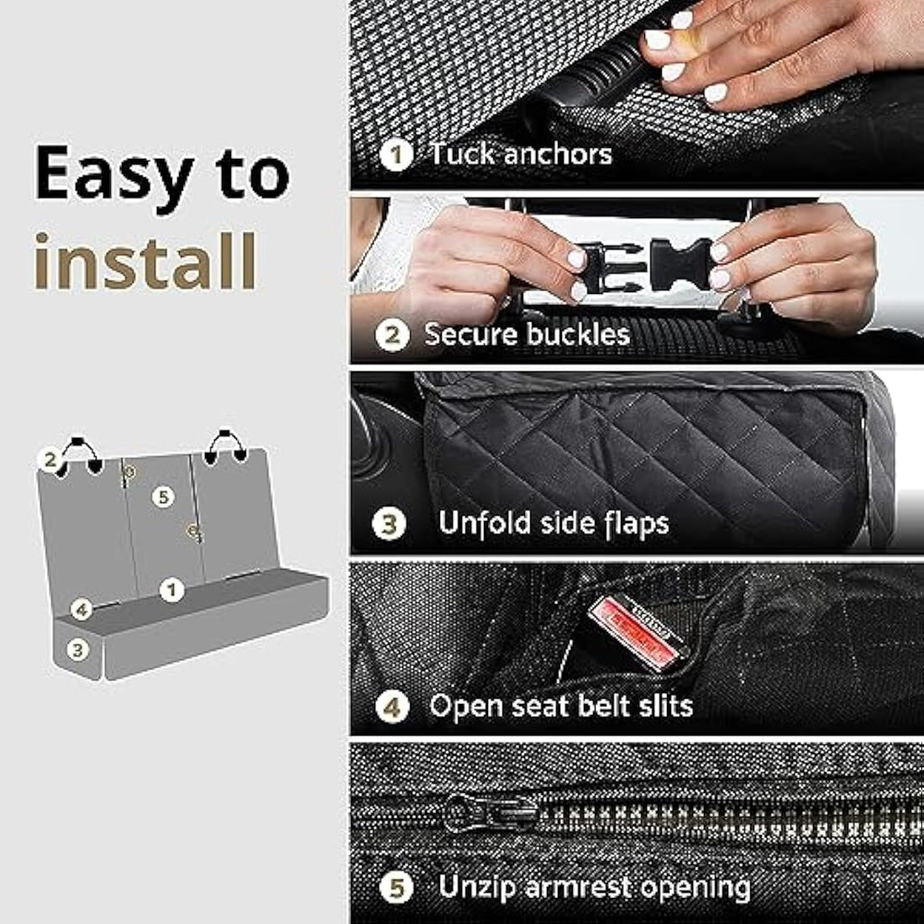 Dog Car Seat Cover – Waterproof & Scratch-Proof Universal Fit