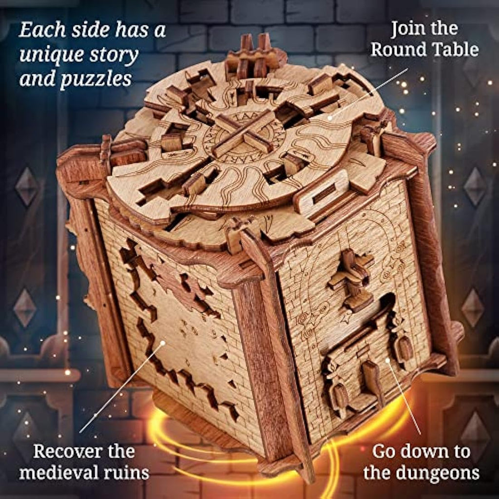 iDventure Cluebox: The Trial of Camelot Wooden Escape Room Puzzle Box
