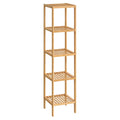 SONGMICS 5-Tier Bamboo Bathroom Shelf | Freestanding Narrow Storage Unit