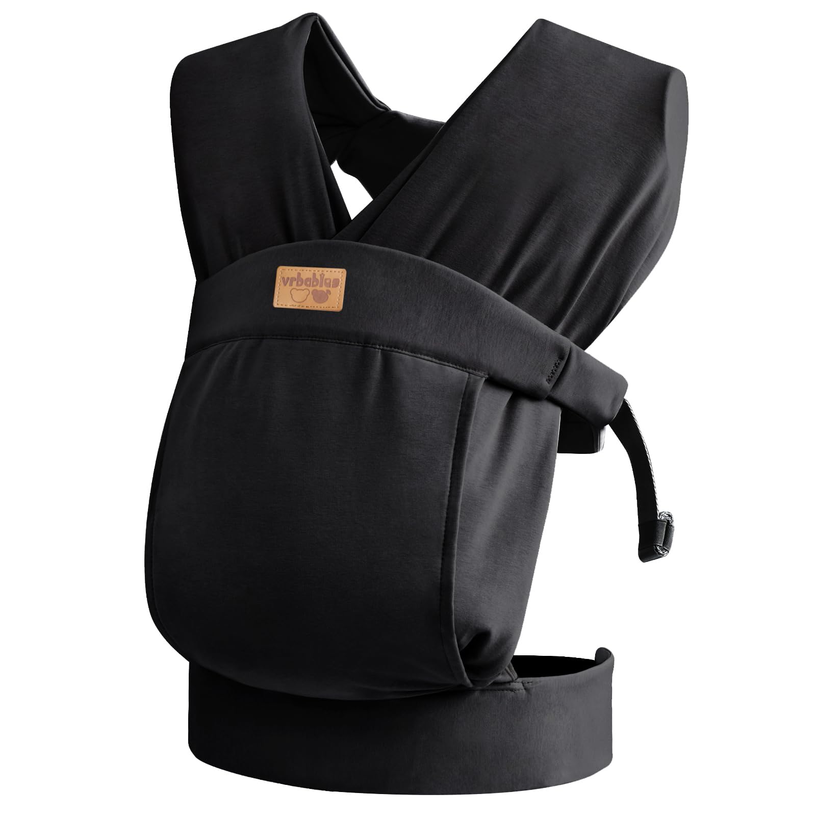 vrbabies Baby Wrap Carrier Sling – Soft Skin-Friendly Newborn Wrap, Black