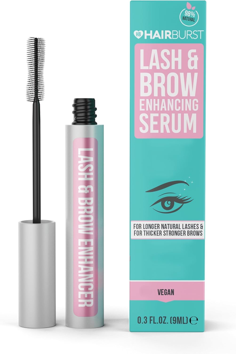 Hairburst Eyelash & Brow Growth Serum – Hormone Free Lash Enhancer 9ml