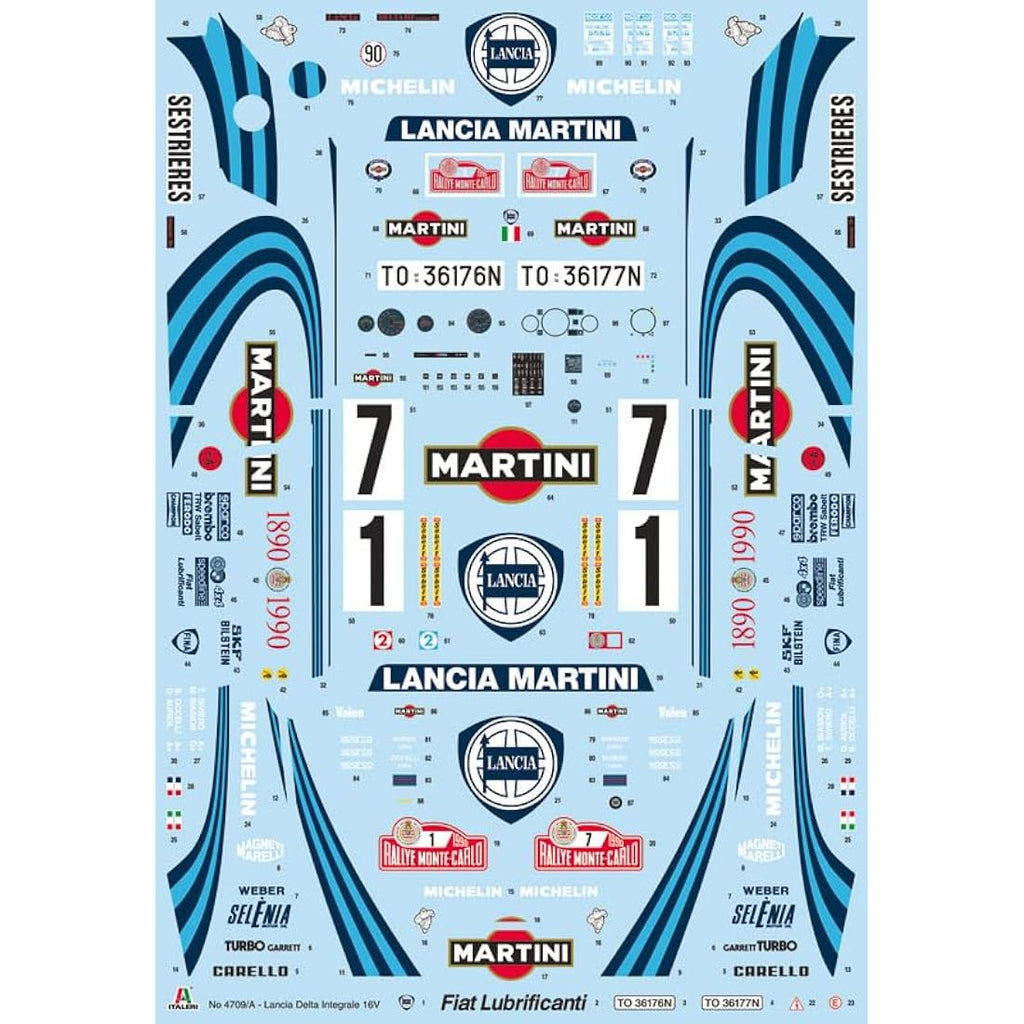 Italeri Lancia Delta HF Integrale 1:12 Scale Model Car Kit