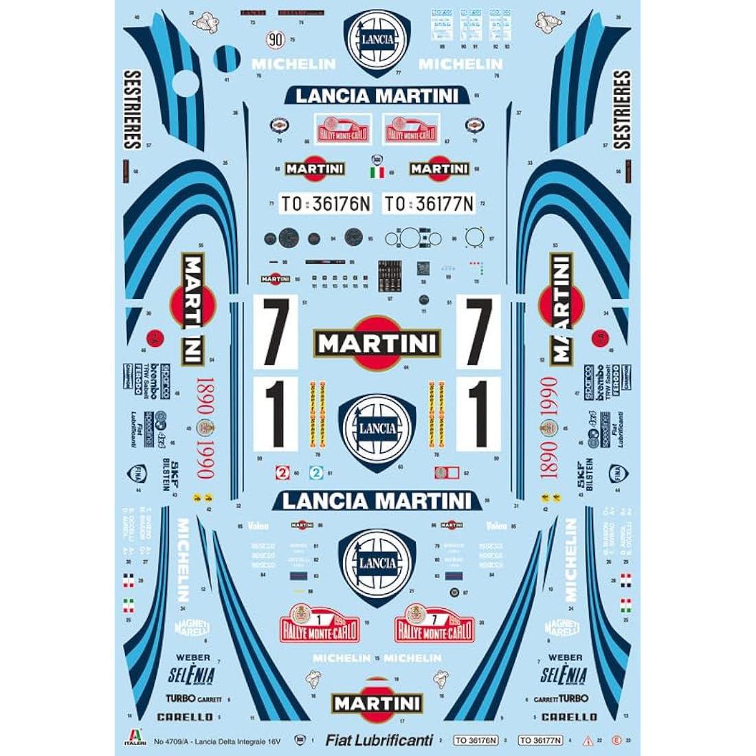 Italeri Lancia Delta HF Integrale 1:12 Scale Model Car Kit