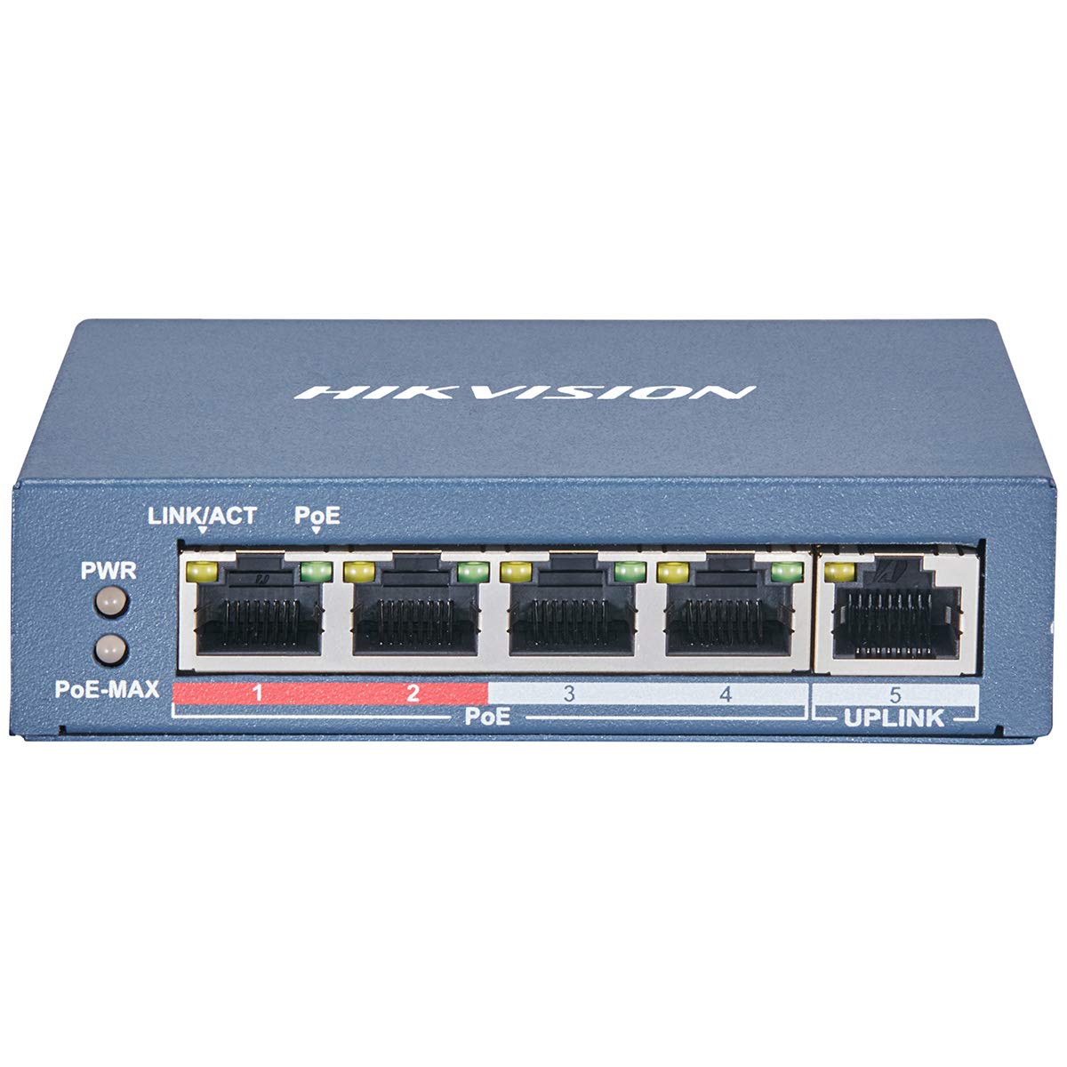 Hikvision Switch 4 Porte PoE 10/100M Unmanaged con 1 Porta Uplink