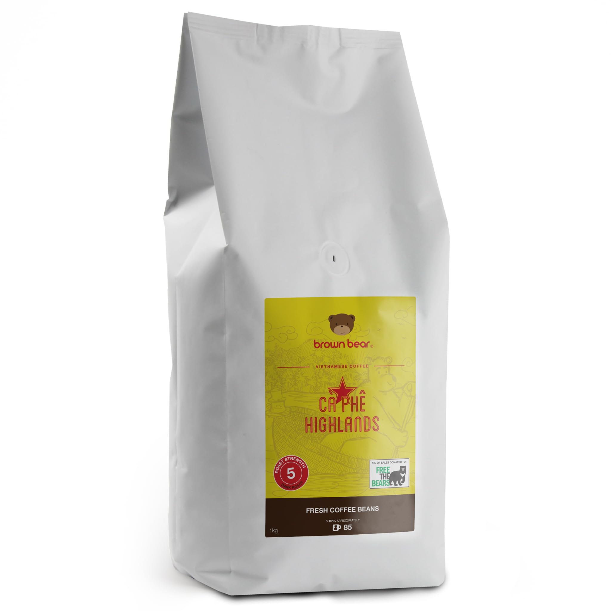 Vietnamese Coffee Beans | 1kg Strong Dark Roast Robusta |