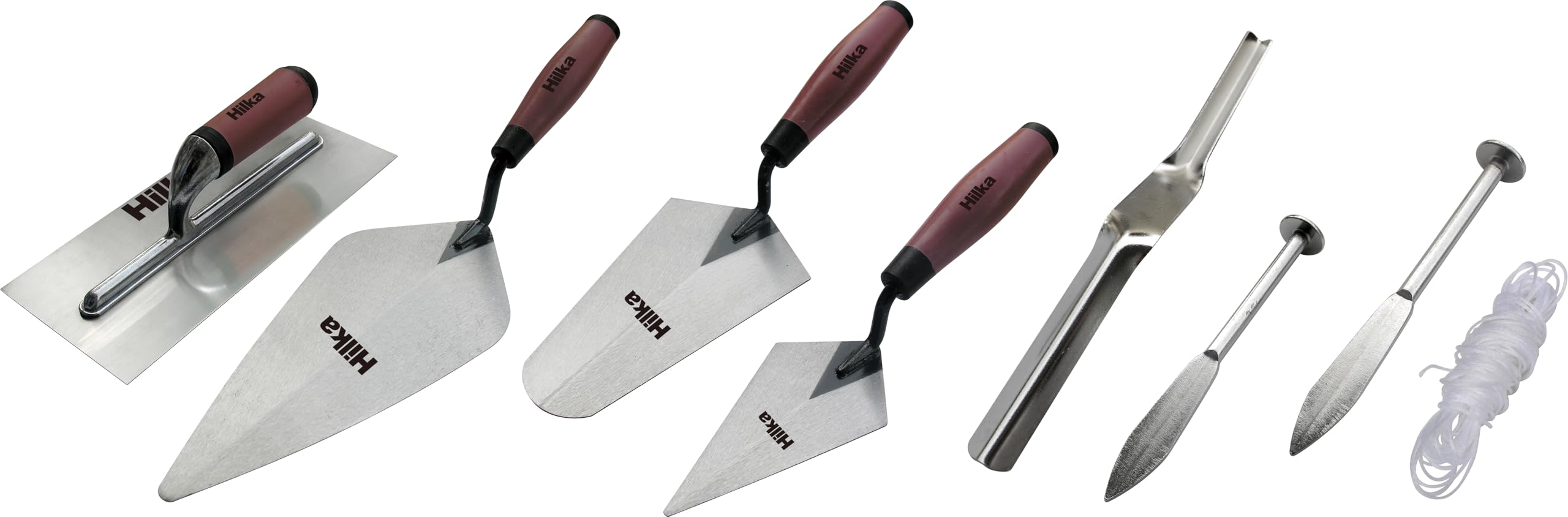 Hilka 6 PCE Soft Grip Trowel Set – Blue Masonry and Hand Tools