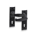 Infinity Decor Isabella Wrought Iron Lever Door Handles - Antique Black