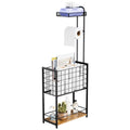 SWTYMIKI Freestanding Toilet Paper Holder – 4-Tier Storage Rack, Black