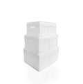 Arpan Set of 3 Paper Rope Storage Baskets | Woven Hamper with Lining