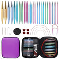 Knitiss Interchangeable Circular Knitting Needle Set – 13 Pairs Aluminum