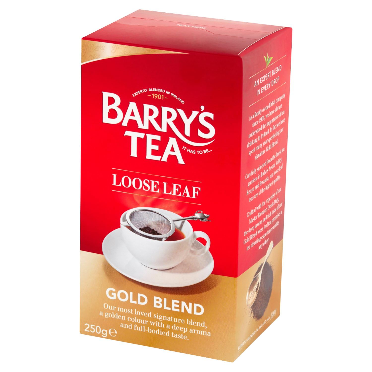 Barry's Tea Gold Blend Loose Leaf Irish Black Tea – 250g (2 Pack)