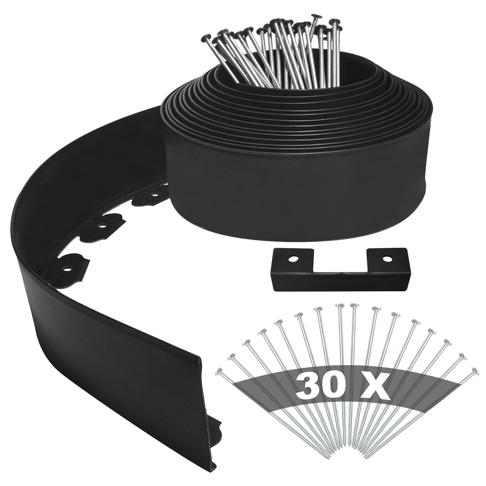 YEEBECA Flexible Lawn Edging Kit | 33ft Garden Border with 30 Steel Anchors