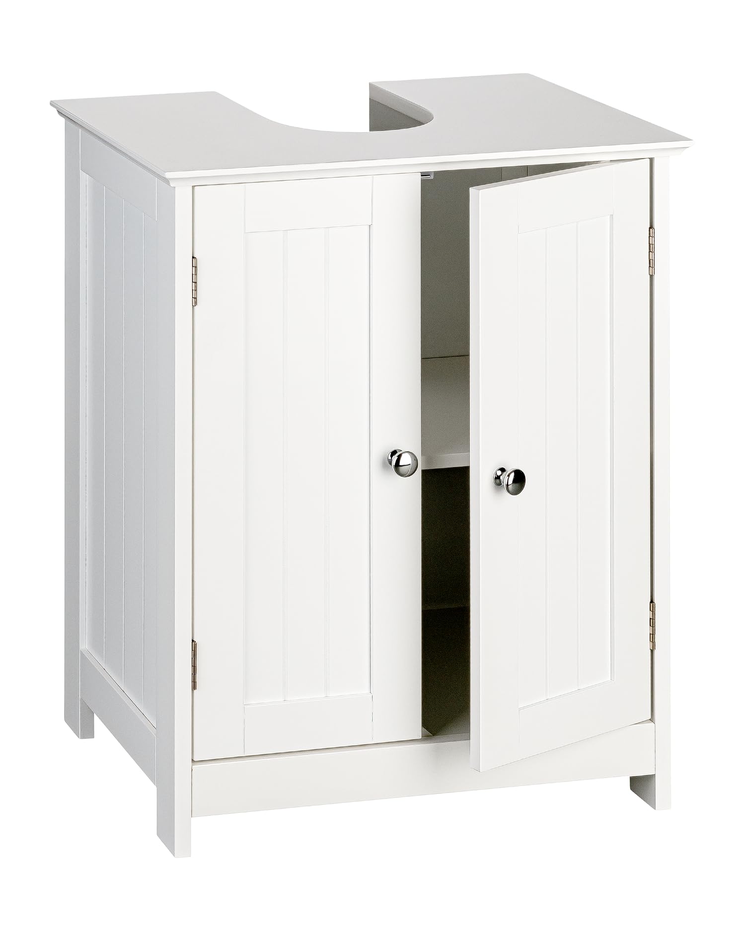 Rustic White Bathroom Vanity Unit | MDF Under-Sink Cabinet