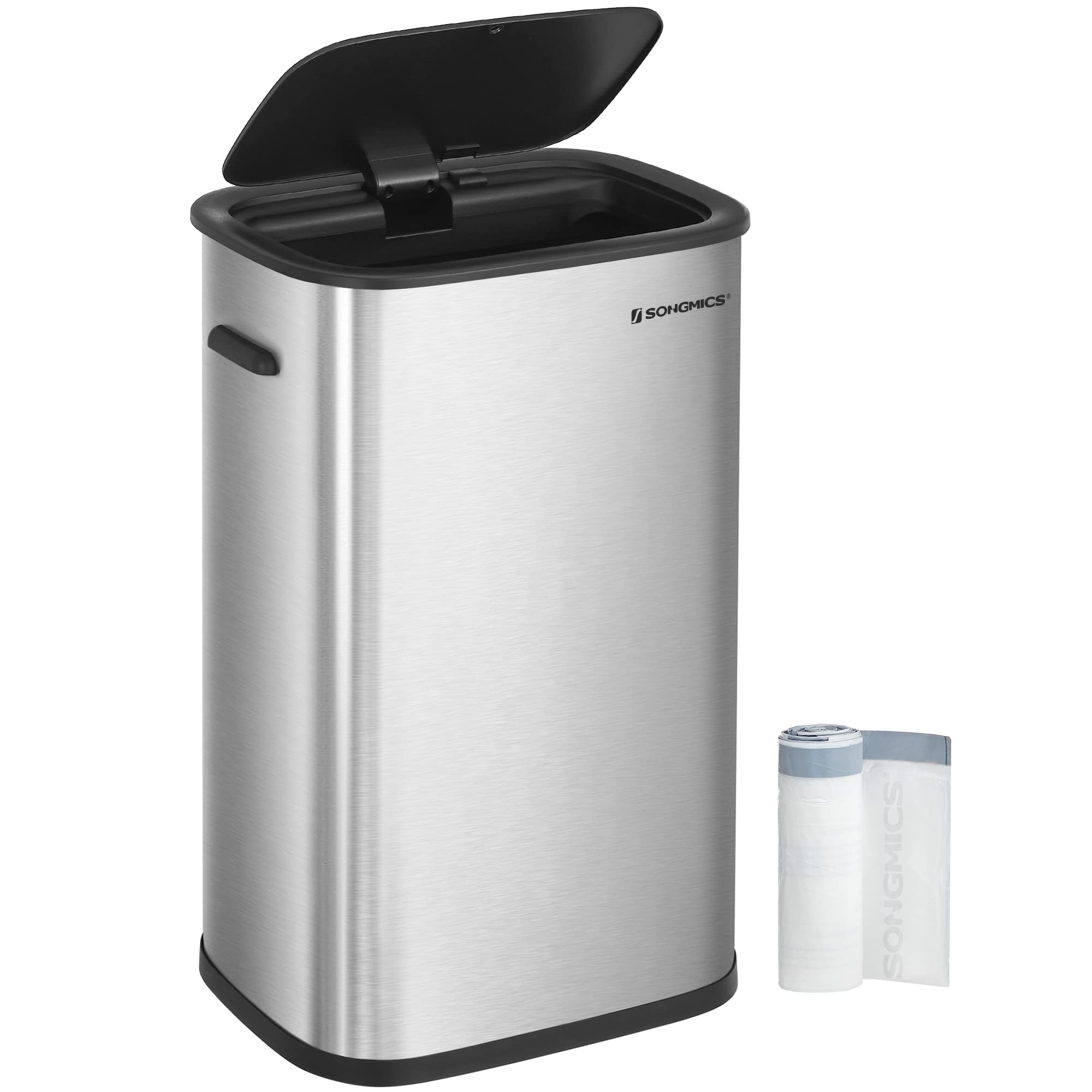 SONGMICS 50L Sensor Kitchen Bin | Automatic Stainless Steel Waste Bin