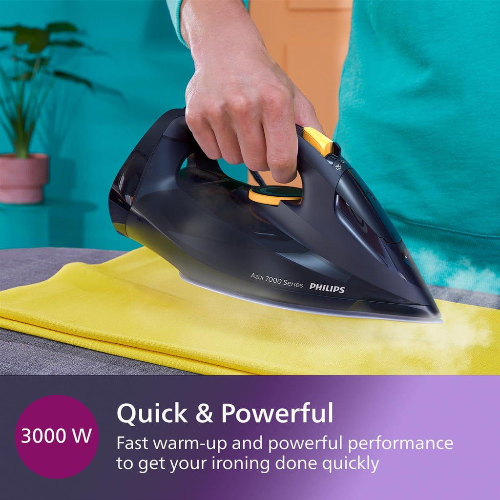 Philips 7000 Series Steam Iron – 3000W with SteamGlide Elite Soleplate