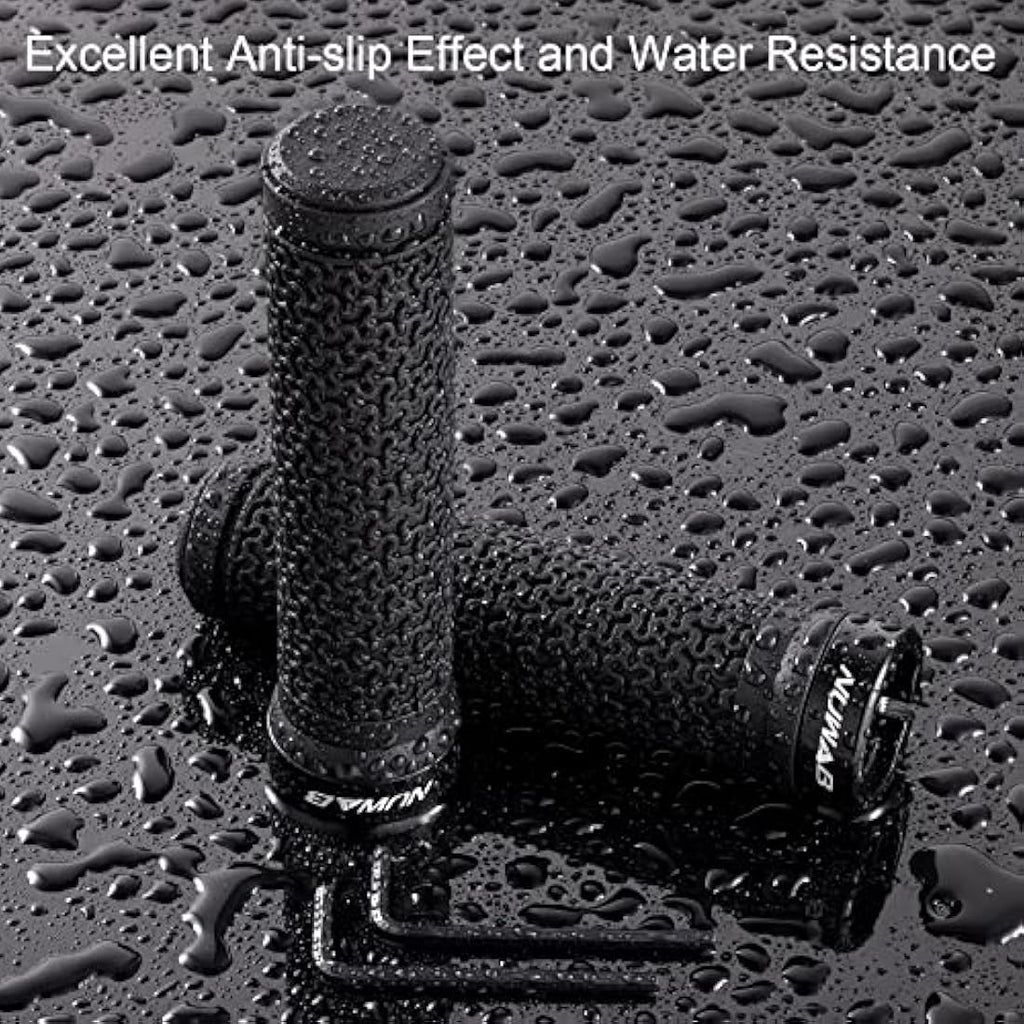 Lock-on Bike Handlebar Grips – Anti-Slip TPR Rubber MTB Grips