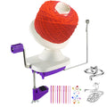 Yarn Ball Winder – Purple Hand Winder with Crochet Kit