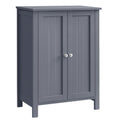 VASAGLE Bathroom Storage Cabinet – Grey Freestanding Cupboard with Shelves