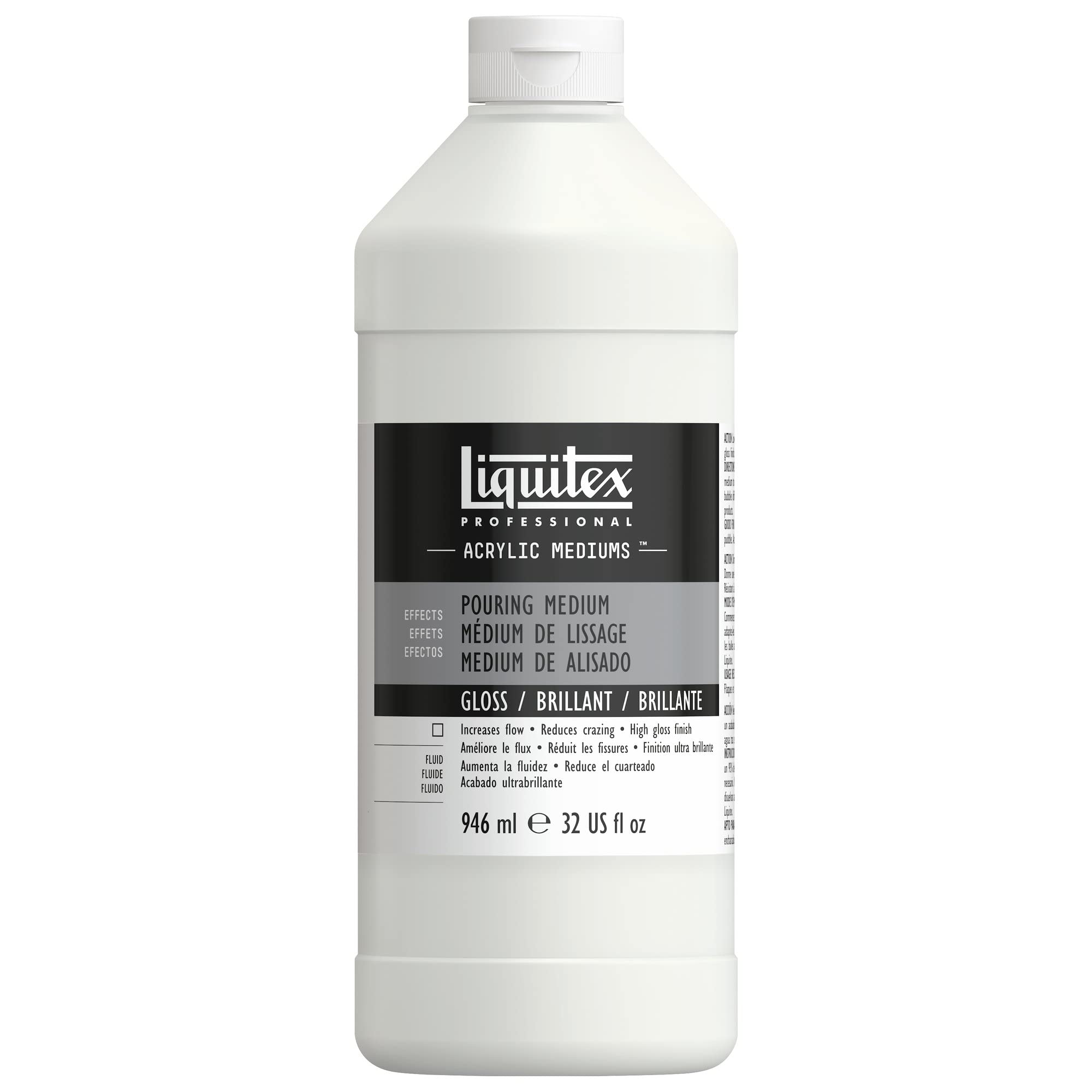 Liquitex Professional Pouring Medium – Gloss Acrylic Paint, 946 ml