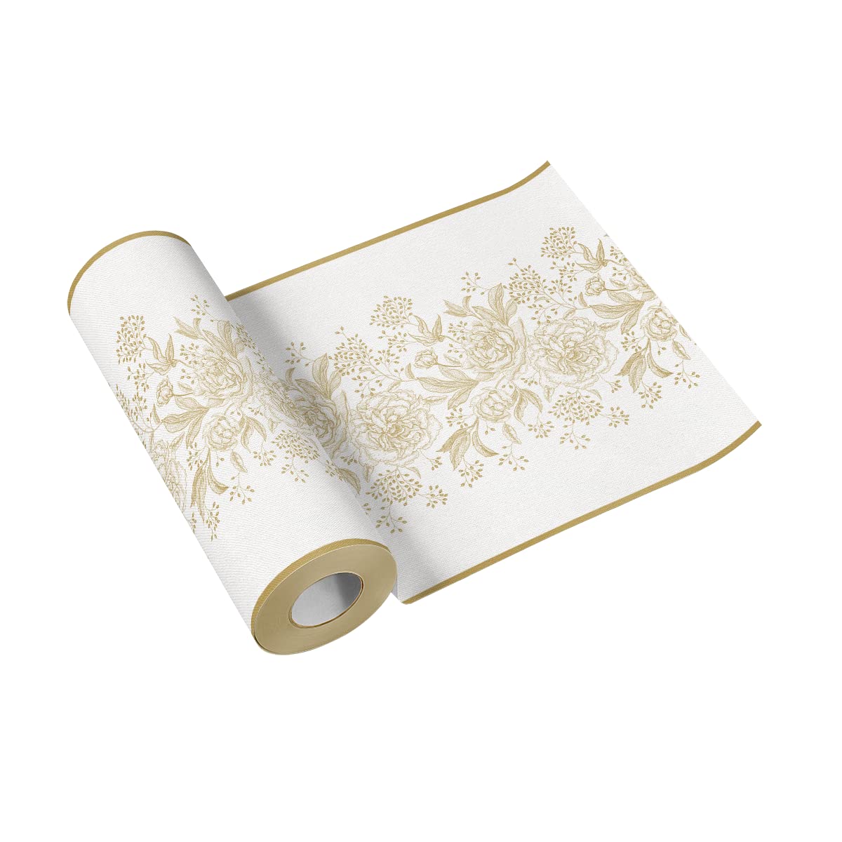 PAW Rose Peonies Airlaid Table Runner – 40cm x 24m Floral Table Tape