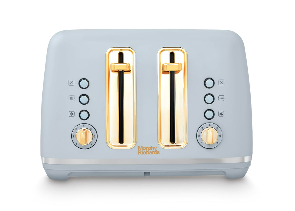 Morphy Richards Accents 4 Slice Toaster | Ocean Grey & Gold | 2200W