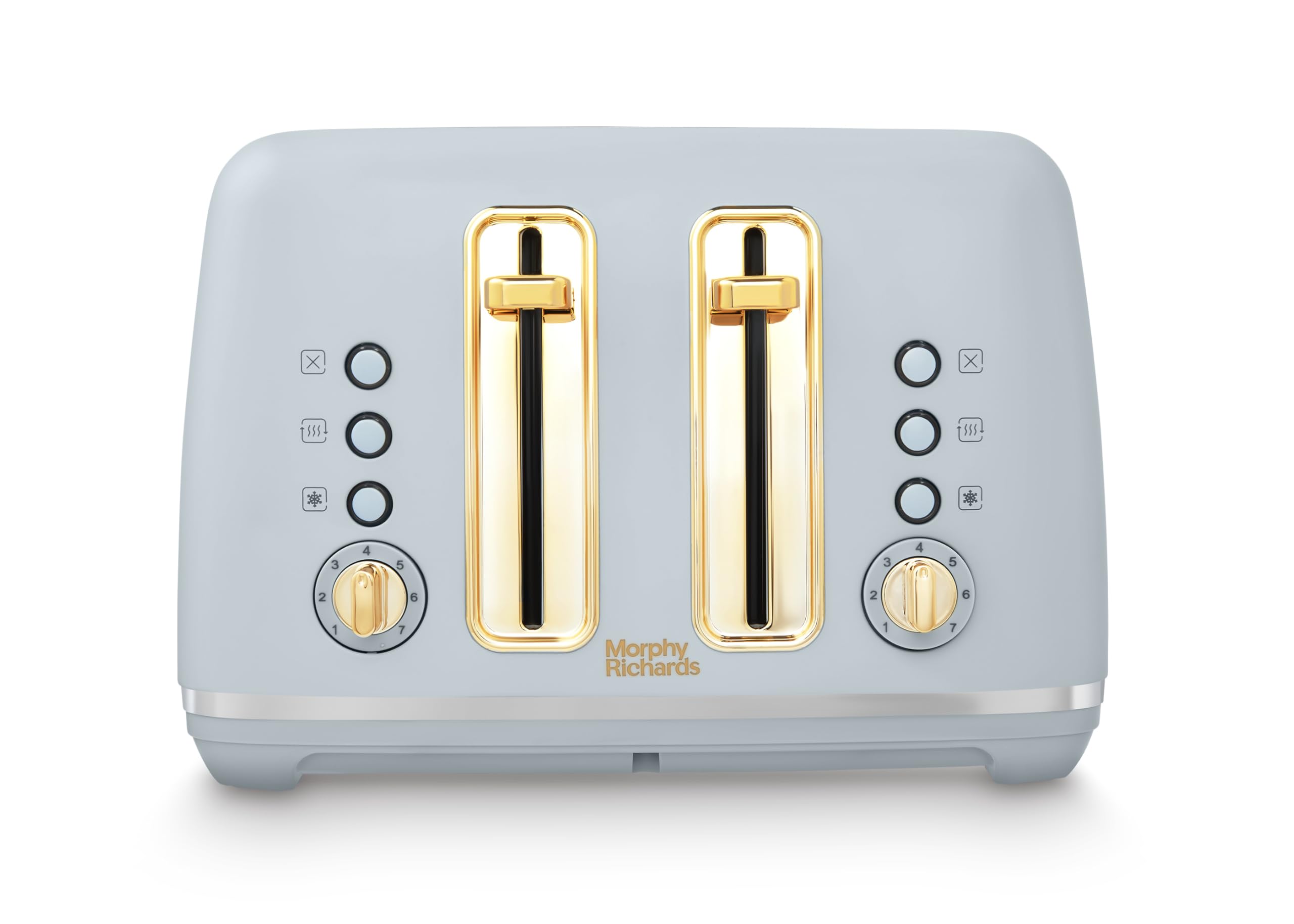 Morphy Richards Accents 4 Slice Toaster | Ocean Grey & Gold | 2200W