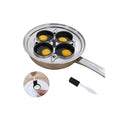 Jolof Store Stainless Steel Egg Poacher Pan - 4 Cup Induction Cookware