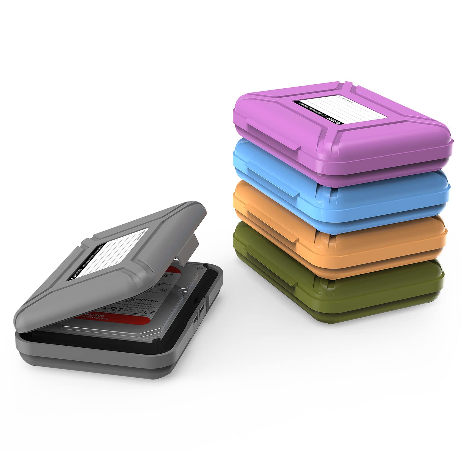 ORICO 3.5 Inch HDD Protector Case | Stackable Hard Drive Storage Box