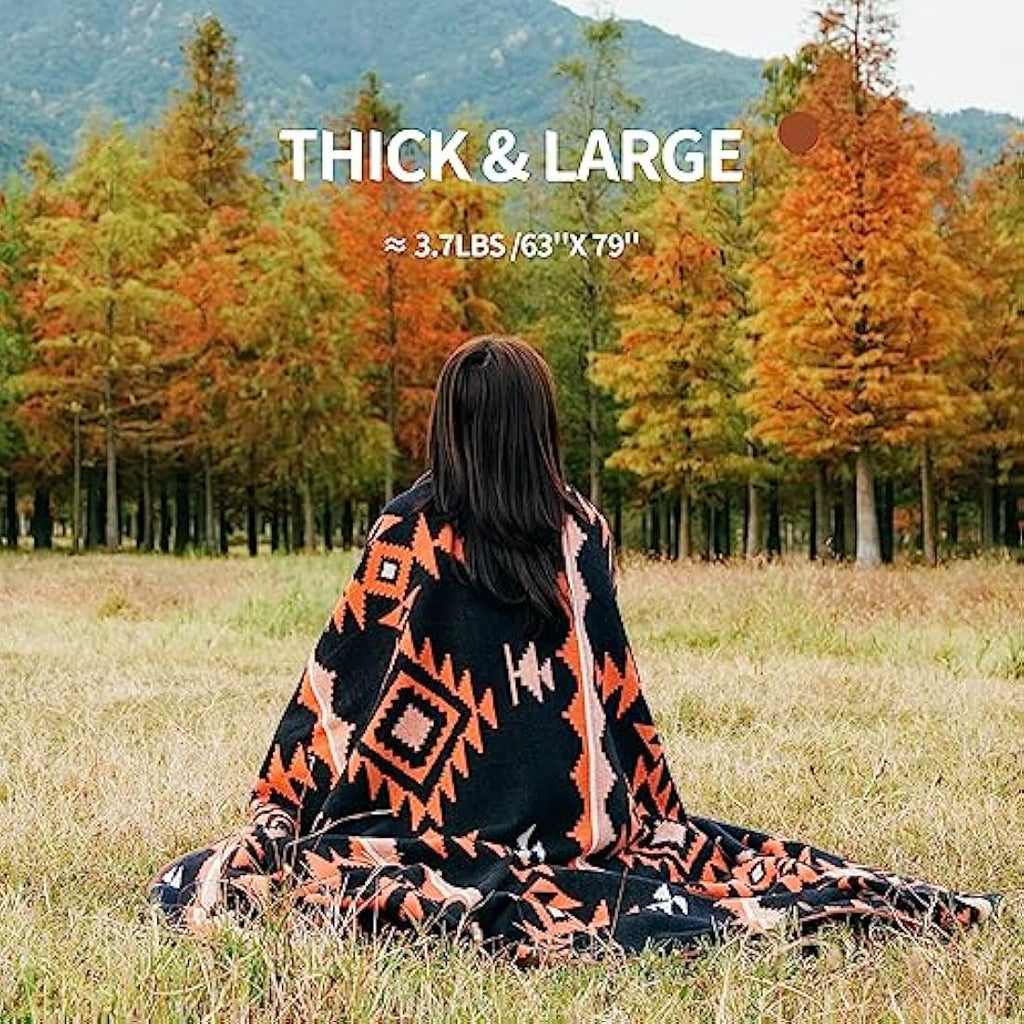 ACUSHLA Merino Wool Throw Blanket | Large Washable Thermal Camping Blanket