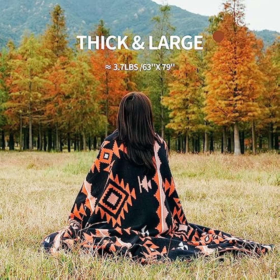 ACUSHLA Merino Wool Throw Blanket | Large Washable Thermal Camping Blanket