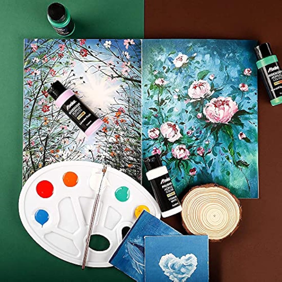 ABEIER Iridescent Acrylic Paint Set – 18 Chameleon Color Shifting Paints