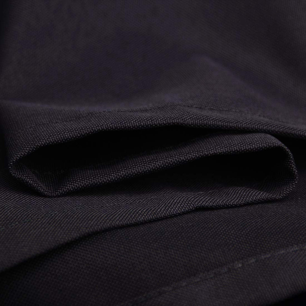 Homehold Waterproof Polyester Shower Curtain With Hooks, 180 x 180cm Black Bath Curtain