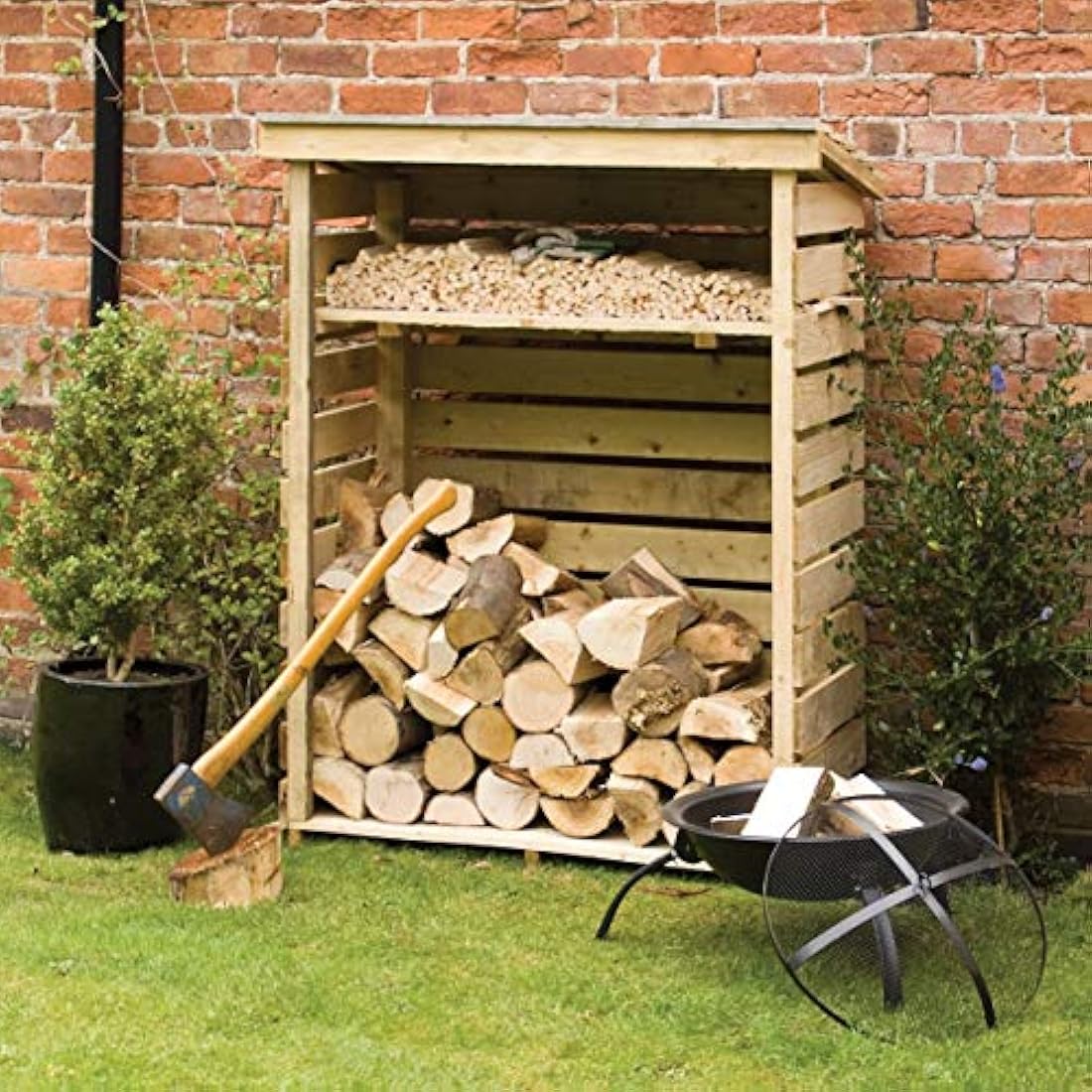 Rowlinson Small Log Store – Pressure Treated Timber Outdoor Storage