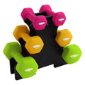 ACTIVE FOREVER Neoprene Hex Dumbbells Pair | Non-Slip Hand Weights