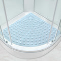 MACUNIN Corner Shower Mat – 70x70cm Non-Slip Quadrant Bath Mat, Blue